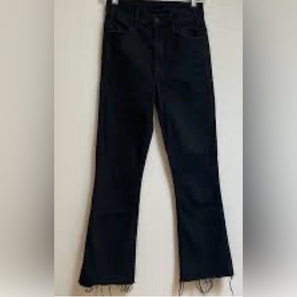 MOTHER Hustler Ankle Fray Size 26 Black